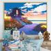 Highland Dunes Video Game Seascape On Beach House - Nautical & Coastal Canvas Wall Decor Canvas in Blue/Red | 8 H x 12 W x 1 D in | Wayfair