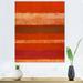 Gracie Oaks Orange Abstract Art Painting - Modern & Contemporary Canvas Wall Decor Metal in Brown/Red | 40 H x 30 W x 1 D in | Wayfair