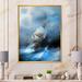 Breakwater Bay Old Battle Sea Ship II - Nautical & Coastal Canvas Wall Decor Metal in Blue/White | 40 H x 30 W x 1.5 D in | Wayfair