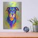 Red Barrel Studio® Luxe Art 'Pop Art Rottweiler' By Furbaby Aff Pop Art Rottweiler by - Graphic Art on in Blue/Yellow | Wayfair