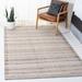 Brown/White 48 x 0.35 in Indoor Area Rug - Gracie Oaks Ardme Striped Handmade Tufted Wool Ivory/Light Brown Area Rug Wool | 48 W x 0.35 D in | Wayfair