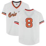 Cal Ripken Jr. White Baltimore Orioles Autographed Mitchell & Ness Replica Jersey with "2007 Hall of Fame" Inscription