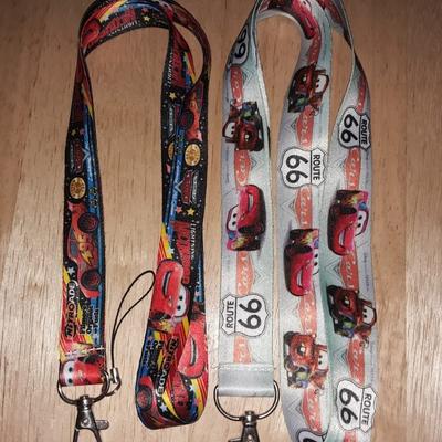 Disney Accessories | 2 Disney Pixar Cars Mc Queen Combo 1 Lanyards | Color: Red/White | Size: Os
