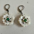 Anthropologie Jewelry | Anthropologie Shell Earrings | Color: Green/White | Size: Os