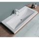 Lavabo Vasque à Encastrer Colossum01 Fonte Minérale Solid Surface Blanc 100 x 48 x 13 cm - Blanc