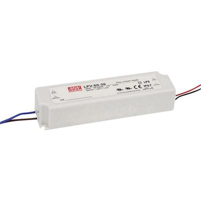 LPV-60-5 LED-Trafo Konstantspannung 40 w 0 - 8 a 5 v/dc nicht dimmbar, Überlastschutz 1 s - Mean