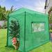 EAGLE PEAK Pop Up Greenhouses 10 Ft. W x 5 Ft. D Lean-To Greenhouse Polyethylene Film/Steel in Black/Gray/Green | 102 H x 120 W x 60 D in | Wayfair