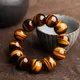 Bracelets en perles d'oeil de tigre pour hommes et femmes bracelets à breloques en pierre