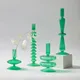 Bougeoirs en verre modernes pour la décoration intérieure vase en verre vert table ci-après