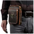 Petit sac messager en cuir pour homme sac de ceinture multifonction design décontracté qualité