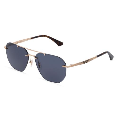 Police POISPLF68 Herren-Sonnenbrille Vollrand Pilot Metall-Gestell, gold