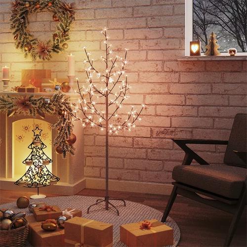 vidaXL LED-Baum Kirschblüte Warmweiß 84 LEDs 120 cm