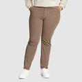 Eddie Bauer Women's Voyager High-Rise Chino Slim Pants - Driftwood - Size 0