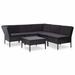 Latitude Run® 6 Piece Sectional Sofa w/ Coffee Table Rattan in Gray/Black | Outdoor Furniture | Wayfair 2838E8C7EE954901BD44139C7A9D0C86