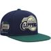 "Men's Mitchell & Ness Navy/Green LA Clippers 10th Anniversary Hardwood Classics Grassland Fitted Hat"