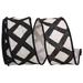 The Holiday Aisle® Striped Ribbon Fabric in Black/White | 2.5 H x 4 W x 4 D in | Wayfair 68AA6071F3314B53933B7DEE1716D4F4