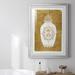 Alcott Hill® Golden Urn I Premium Framed Print - Ready To Hang 46961 Paper, Solid Wood in White | 36.5 H x 26.5 W x 1 D in | Wayfair