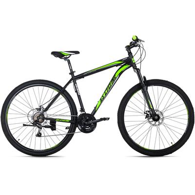 Mountainbike KS CYCLING "Catappa" Fahrräder Gr. 50 cm, 29 Zoll (73,66 cm), schwarz (schwarz, grün) Hardtail