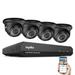 SANNCE 4CH 1080p Wired Security Camera System 5-in-1 CCTV DVR Recorder with 100ft Night Vision, Motion Alert