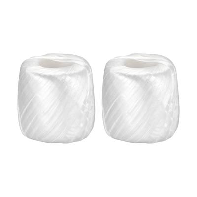 Polyester Nylon Plastic Rope Twine Bundled for Packing ,100m White 2Pcs