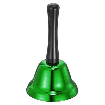 Loud Hand Bell, 75mm(2.95") Dia. Dinner Bell for Classroom, Service, Green