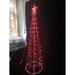 LED Metal Decorative Tree with Top Star - Red - White - 63 in