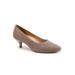 Wide Width Women's Kiera Pumps by Trotters in Taupe Suede (Size 10 W)