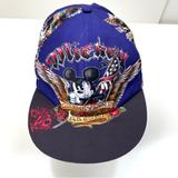 Disney Accessories | Disney Mickey Mouse 1928 Honor Eagle Flag Fitted Baseball Cap Navy Blue Adult | Color: Purple | Size: Os