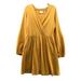 Anthropologie Dresses | Anthropologie Maeve Mustard Yellow Surplice Belted Long Sleeve Dress Sz Large L | Color: Yellow | Size: L