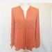 Anthropologie Tops | Anthropologie Ro & De Peach Button Down Blouse Top Xs Long Sleeve | Color: Orange/Pink | Size: Xs