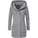 Wintermantel MARIKOO "Maikoo" Gr. XL (42), grau Damen Mäntel Wintermäntel hochwertiger Mantel mit großer Kapuze