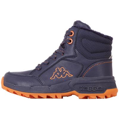 Winterboots KAPPA, Gr. 39, blau (navy, orange), Synthetik, mehrfarbig, sportlich, Schuhe, - mit praktischem Reißverschluss auf der Innenseite