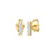 Elli DIAMONDS - Rechteck Geo Stab Diamant (0.09 ct) 585er Gelbgold Ohrringe Damen