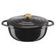 Tefal Air Oval Casserole Dish 30cm Non Stick Induction Cast Aluminium (Lighter Than Cast Iron) with Lid Grey E2558904