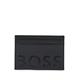 BOSS Mens Big BB S Card Grained-Leather Card Holder with Embossed Logo