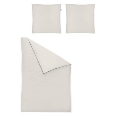 Bettwäsche IRISETTE "Lago 8450", beige (ecru), B/L: 155cm x 220cm, , Feinbiber, B/L: 80cm x 80cm, Feinbiber, Obermaterial: 100% Baumwolle, Bettwäsche, wohlig warm und kuschelig Image