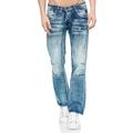 Bequeme Jeans RUSTY NEAL Gr. 31, Länge 32, blau (hellblau) Herren Jeans Straight-fit-Jeans Straight Fit