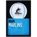 Miami Marlins 12'' x 17'' Glass Framed Sign