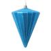 Vickerman 690598 - 6" Matte Turquoise Cone Christmas Tree Ornament (3 Pack) (MT224312)