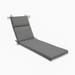 Solid Grey Textured Outdoor Chaise Lounge Cushion