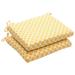 Outdoor Yellow and White Geometric Square Seat Cushion (Set of 2)