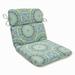 Pillow Perfect Outdoor/ Indoor Delancey Lagoon Rounded Corners Chair Cushion