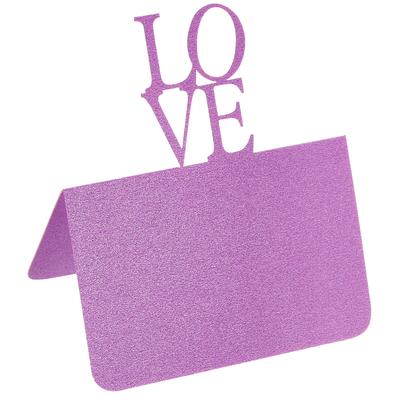 Table Name Place Cards,50Pcs Hollow Love Cut Design Blank Card Purple