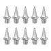 10pcs Track Spikes 11.2mm Steel Middle Nail for Track Shoes, Silver Tone - Silver Tone