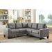 Newbury 82 in. W 2-piece Faux Leather L Shape Sectional Sofa - 32"L x 82"W x 35"H