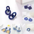 Boucles d'oreilles bleues Klein pour femmes mode coréenne pendants géométriques en acrylique