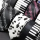 Cravate de musique pour homme classique mode Festival de vacances Piano imprimé guitare visage