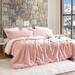 Chunky Bunny Coma Inducer Faux Fur Oversized Comforter Set Polyester/Polyfill/Microfiber in Pink/Yellow | King Comforter + 2 King Shams | Wayfair