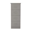 Forest Designs 4-Drawer Vertical Filing Cabinet Wood in Gray | 56 H x 22 W x 21 D in | Wayfair B1034SN-OGR