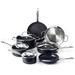 GreenPan Chatham Black Prime Midnight Healthy Ceramic Nonstick 11 Piece Cookware Set Non Stick/Aluminum in Brown/Gray | 10 W in | Wayfair